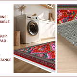 Ultra Soft Area Rug, Non Slip, Stain Resistant, Washable Area Rugs for Living Room, Bedroom, Vibrant Nature-Inspired Yoga Space Plush Carpet(Red)