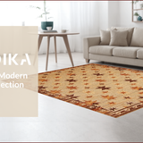 Vintage Cozy Patterned Runner(Beige)
