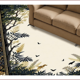 Ultra Soft Area Rug, Non Slip, Stain Resistant, Washable Area Rugs for Living Room, Bedroom, Stylish Animal Print Monochrome Design(Beige)