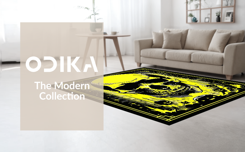 Punk Rock Edgy Skull Motif Rug – ODIKA
