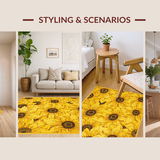 Lively Cozy Floral Tapestry(Yellow)