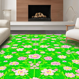 Ultra Soft Area Rug, Non Slip, Stain Resistant, Washable Area Rugs for Living Room, Bedroom, Serene Earthy Moss Visuals(Green)