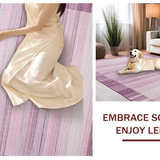 Ultra Soft Area Rug, Non Slip, Stain Resistant, Washable Area Rugs for Living Room, Bedroom, Sophisticated Minimalist Plush Touch(Purple)