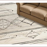 Ultra Soft Area Rug, Non Slip, Stain Resistant, Washable Area Rugs for Living Room, Bedroom, Sophisticated Cozy Chevron Design(Beige)