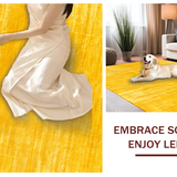 Ultra Soft Area Rug, Non Slip, Stain Resistant, Washable Area Rugs for Living Room, Bedroom, Bright Cheerful Outdoor Serenity(Yellow)