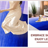 Ultra Soft Area Rug, Non Slip, Stain Resistant, Washable Area Rugs for Living Room, Bedroom, Soft Pastel Abstract Wave(Blue)