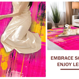 Contemporary Geometric Yellow Pink Fusion(Pink)