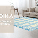 Ultra Soft Area Rug, Non Slip, Stain Resistant, Washable Area Rugs for Living Room, Bedroom, Charming Microfiber Bow Floor Mat With Coquette Design For Sweet Home(Blue)
