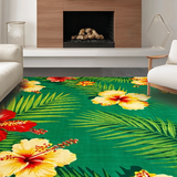 Ultra Soft Area Rug, Non Slip, Stain Resistant, Washable Area Rugs for Living Room, Bedroom, Colorful Geometric Coastal Charm(Green)