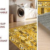 Ultra Soft Area Rug, Non Slip, Stain Resistant, Washable Area Rugs for Living Room, Bedroom, Warm Earthy Tone Addition(Yellow)