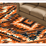 Ultra Soft Area Rug, Non Slip, Stain Resistant, Washable Area Rugs for Living Room, Bedroom, Boho Geometric Stain Resistant Living Room(Orange)