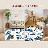 Trendy Blue Gray Nature Fusion(Blue)