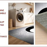 Ultra Soft Area Rug, Non Slip, Stain Resistant, Washable Area Rugs for Living Room, Bedroom, yin yang doormat(Black)