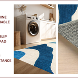 Ultra Soft Area Rug, Non Slip, Stain Resistant, Washable Area Rugs for Living Room, Bedroom, Coastal Nautical Living Room Non-Shedding Area Rug(Blue)