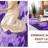 Ultra Soft Area Rug, Non Slip, Stain Resistant, Washable Area Rugs for Living Room, Bedroom, Whimsical Tie-Dyed Dreamscape(Purple)