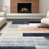 Ultra Soft Area Rug, Non Slip, Stain Resistant, Washable Area Rugs for Living Room, Bedroom, Modern Charcoal and Pearl Striped Rug(Gray)