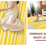 Ultra Soft Area Rug, Non Slip, Stain Resistant, Washable Area Rugs for Living Room, Bedroom, Fresh Contemporary Stripe Design(Yellow)