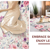 Charming Pink Garden Motif(Ivory)