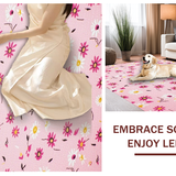 Ultra Soft Area Rug, Non Slip, Stain Resistant, Washable Area Rugs for Living Room, Bedroom, Elegant Floral Contemporary Style(Pink)