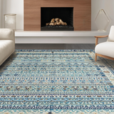 Ultra Soft Area Rug, Non Slip, Stain Resistant, Washable Area Rugs for Living Room, Bedroom, Delightful Blue Bow Accent Rug for Trendy Preppy Room Decor(Blue)