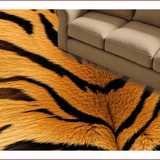 Ultra Soft Area Rug, Non Slip, Stain Resistant, Washable Area Rugs for Living Room, Bedroom, Non-Shedding Decorative Animal Hide Bedroom Carpet(Brown)