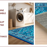 Ultra Soft Area Rug, Non Slip, Stain Resistant, Washable Area Rugs for Living Room, Bedroom, Kids Space Themed Rug(Blue)