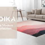 Ultra Soft Area Rug, Non Slip, Stain Resistant, Washable Area Rugs for Living Room, Bedroom, Blush Cascade Rug: Modern Ombre Design, Abstract Artistry(Pink)