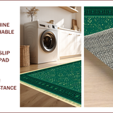 Ultra Soft Area Rug, Non Slip, Stain Resistant, Washable Area Rugs for Living Room, Bedroom, Celestial Zodiac Fantasy(Green)