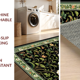 Lush Green Floral Aesthetic(Black)