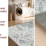 Ultra Soft Area Rug, Non Slip, Stain Resistant, Washable Area Rugs for Living Room, Bedroom, Rustic Gray Textured Elements(Beige)