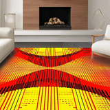 Ultra Soft Area Rug, Non Slip, Stain Resistant, Washable Area Rugs for Living Room, Bedroom, Whimsical Retro-Inspired Color Palette(Yellow)