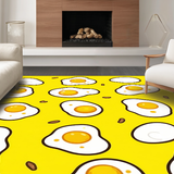 Ultra Soft Area Rug, Non Slip, Stain Resistant, Washable Area Rugs for Living Room, Bedroom, Bright Cheerful Pastel Aesthetic(Yellow)
