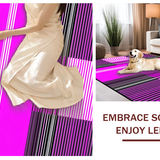 Ultra Soft Area Rug, Non Slip, Stain Resistant, Washable Area Rugs for Living Room, Bedroom, Dynamic Contemporary Diagonal Design(Pink)