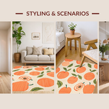 Ultra Soft Area Rug, Non Slip, Stain Resistant, Washable Area Rugs for Living Room, Bedroom, Playful Modern Eclectic Design(Orange)