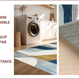 Ultra Soft Area Rug, Non Slip, Stain Resistant, Washable Area Rugs for Living Room, Bedroom, Stylish Minimalist Strokes Design(Blue)