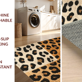 Ultra Soft Area Rug, Non Slip, Stain Resistant, Washable Area Rugs for Living Room, Bedroom, Vibrant Cheetah Patterned Delight(Beige)