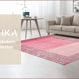 Ultra Soft Area Rug, Non Slip, Stain Resistant, Washable Area Rugs for Living Room, Bedroom, Chic Modern Leopard Aesthetic(Pink)