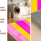 Ultra Soft Area Rug, Non Slip, Stain Resistant, Washable Area Rugs for Living Room, Bedroom, Radiant Youthful Nature Elements(Yellow)