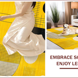 Ultra Soft Area Rug, Non Slip, Stain Resistant, Washable Area Rugs for Living Room, Bedroom, Vibrant Curvilinear Patterned Elegance(Yellow)