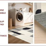 Elegant Geometric Black and Ivory Motif(Gray)