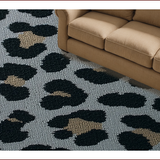 Ultra Soft Area Rug, Non Slip, Stain Resistant, Washable Area Rugs for Living Room, Bedroom, Contemporary Animal Print Bedroom Rug for Minimalist Decor(Black)