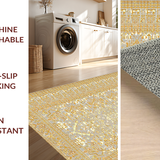 Ultra Soft Area Rug, Non Slip, Stain Resistant, Washable Area Rugs for Living Room, Bedroom, Rustic Soft Cream Tones(Gray)
