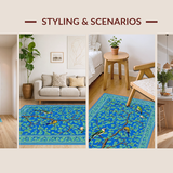 Sunny Tropical Bird and Botanical Fusion(Blue)