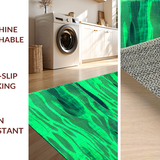 Ultra Soft Area Rug, Non Slip, Stain Resistant, Washable Area Rugs for Living Room, Bedroom, Trippy Shaggy Green Aesthetic(Green)