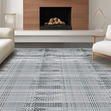 Ultra Soft Area Rug, Non Slip, Stain Resistant, Washable Area Rugs for Living Room, Bedroom, Vibrant Coastal Shapes Design(Gray)