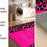 Ultra Soft Area Rug, Non Slip, Stain Resistant, Washable Area Rugs for Living Room, Bedroom, Lively Retro Animal Fusion Style(Pink)