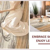 Ultra Soft Area Rug, Non Slip, Stain Resistant, Washable Area Rugs for Living Room, Bedroom, Elegant Rustic Shaggy Texture(Beige)