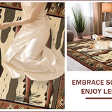 Ultra Soft Area Rug, Non Slip, Stain Resistant, Washable Area Rugs for Living Room, Bedroom, Rustic Earthy Animal Print(Beige)