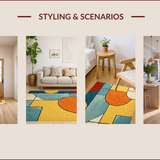 Ultra Soft Area Rug, Non Slip, Stain Resistant, Washable Area Rugs for Living Room, Bedroom, Non-Slip Vibrant Meditation Space Tufted Rug(Yellow)