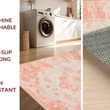 Ultra Soft Area Rug, Non Slip, Stain Resistant, Washable Area Rugs for Living Room, Bedroom, Soft Earthy Tones Aesthetic(Orange)